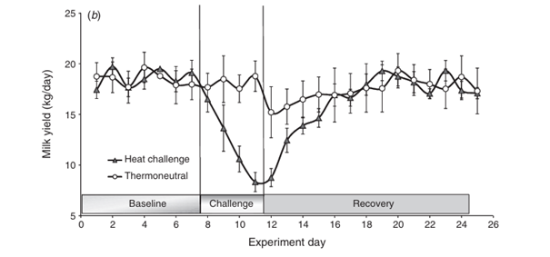 Grafiek hittestress onderzoek GARNER et al 2017